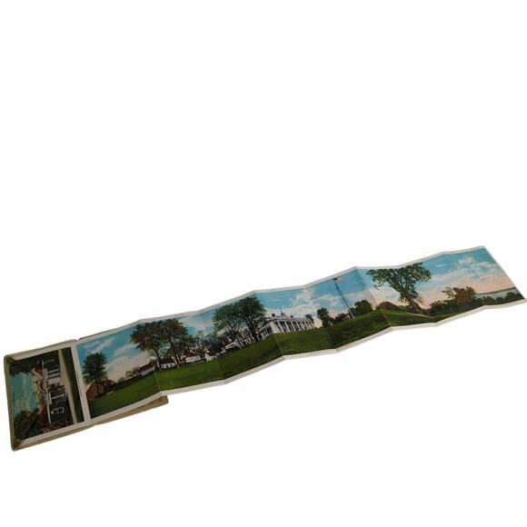 George Washington's Mansion Mt Vernon Virginia 1920s Fold-Out Postcards VA 1927 - Picture 2 of 11